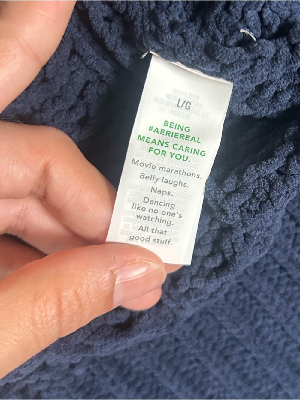 Aerie Navy Cable-Knit Half-Zip oversized Pullover Sweater - Picture 9 of 14